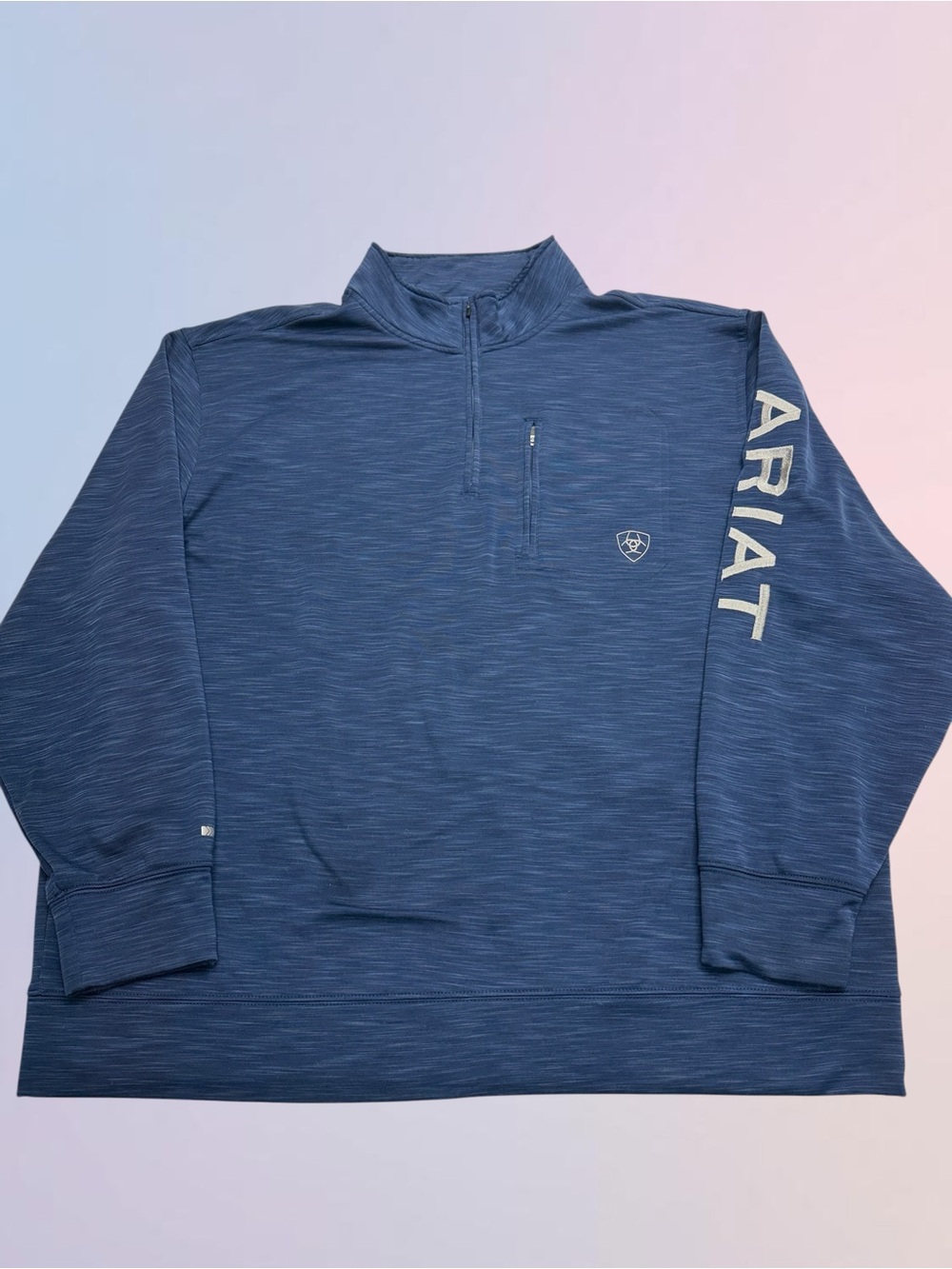 ARIAT Men’s XXL Blue 1/4 Zip Sweatshirt